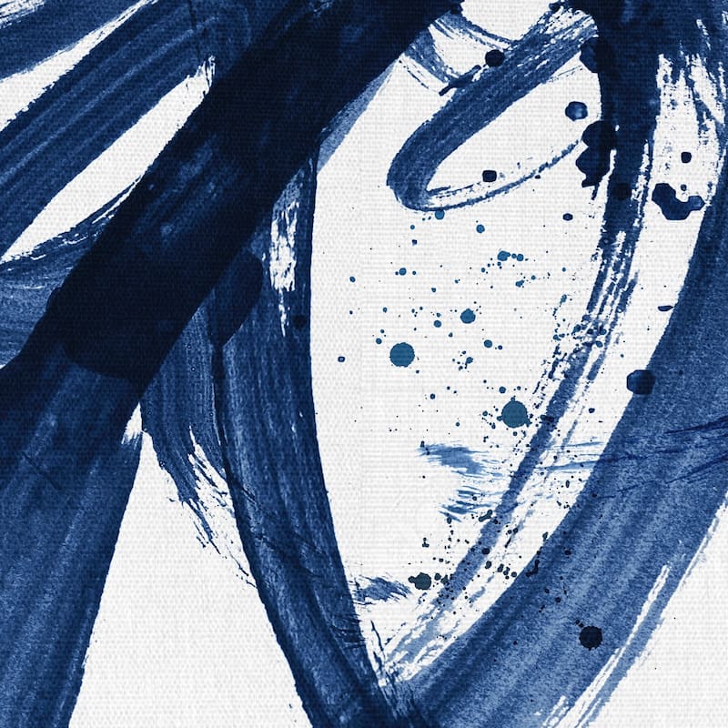 Indigo Brushstrokes by Willowbrook Fine Art Canvas Art Print Abstract