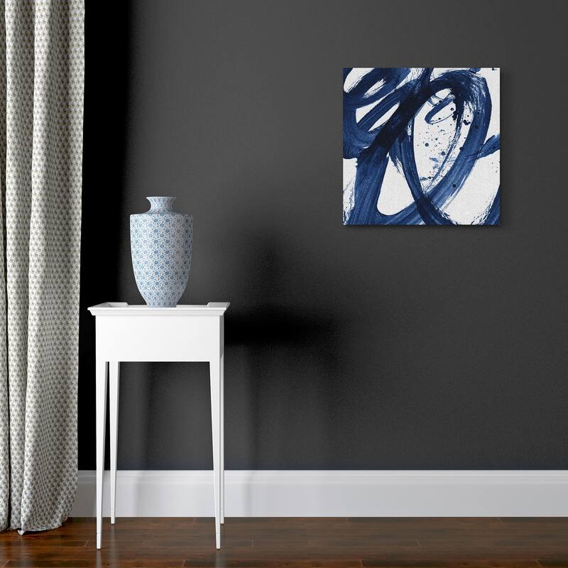 Indigo Brushstrokes by Willowbrook Fine Art Canvas Art Print Abstract