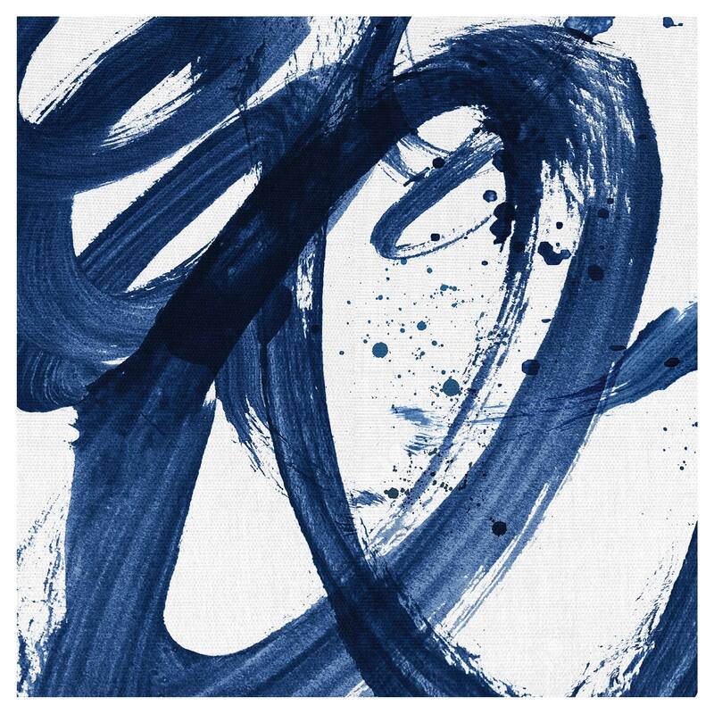 Indigo Brushstrokes by Willowbrook Fine Art Canvas Art Print Abstract