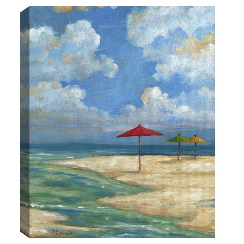Umbrella Beachscape by Paul Brent Canvas Art Print