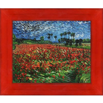 La Pastiche Vincent Van Gogh 'Field of Poppies' Hand Painted Oil Reproduction