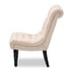 preview thumbnail 5 of 14, Baxton Studio Fabric Upholstered Wood Accent Chair with Rolled Back