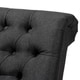 preview thumbnail 14 of 14, Baxton Studio Fabric Upholstered Wood Accent Chair with Rolled Back