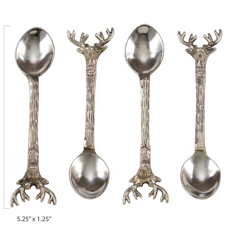 Reindeer Handle Cocktail Spoons (Set of 4)