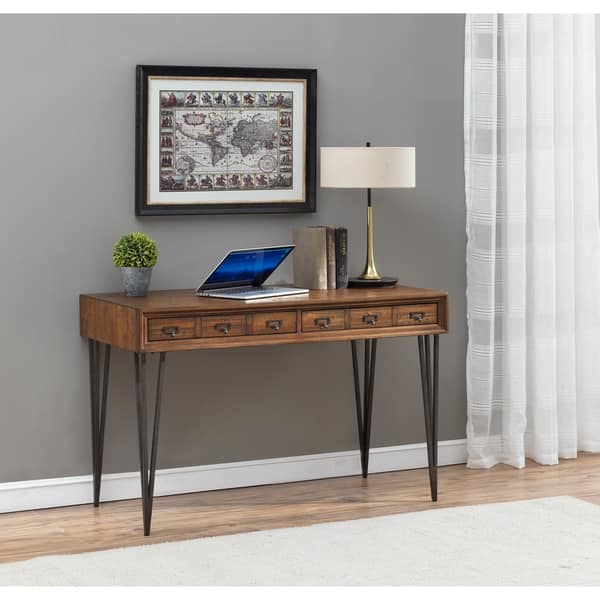 Shop Somette Oxford Two Drawer Writing Desk Console Table