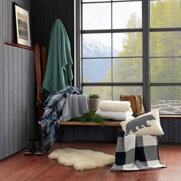 Shop Eddie Bauer Hamilton Trail Charcoal Blanket Free Shipping