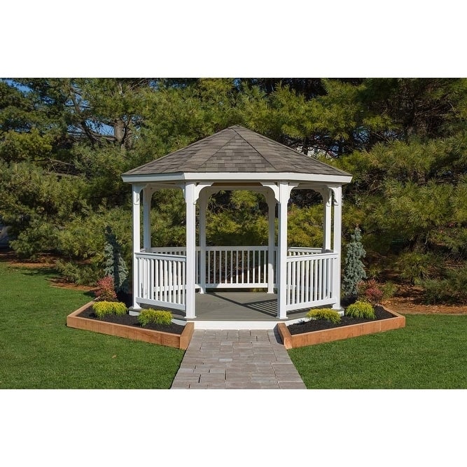 12-foot Vinyl Octagon Gazebo Kit