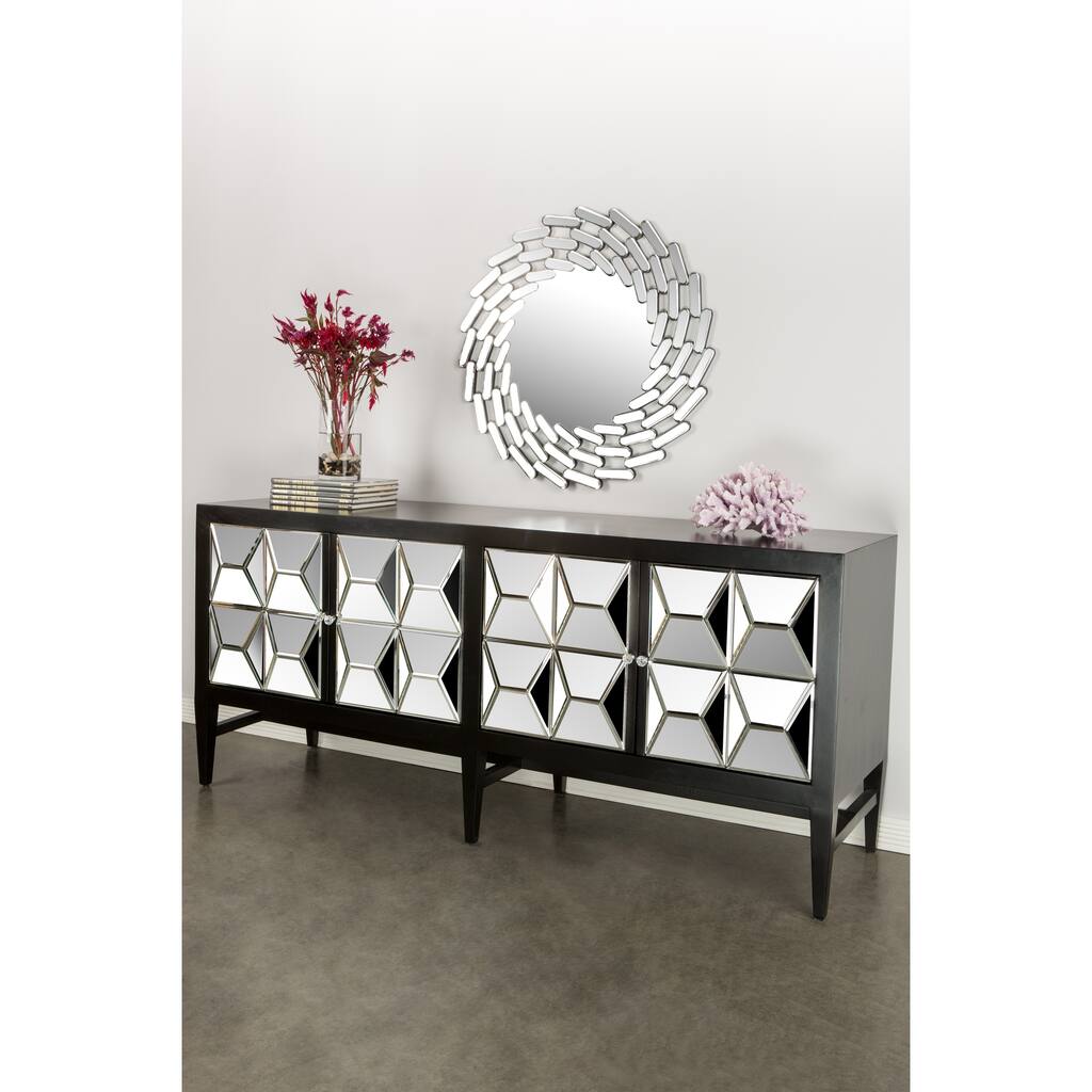 Statement Sideboard Statements By J Spike Sideboard, Black, 32 Inch Tall - Overstock - 27565974