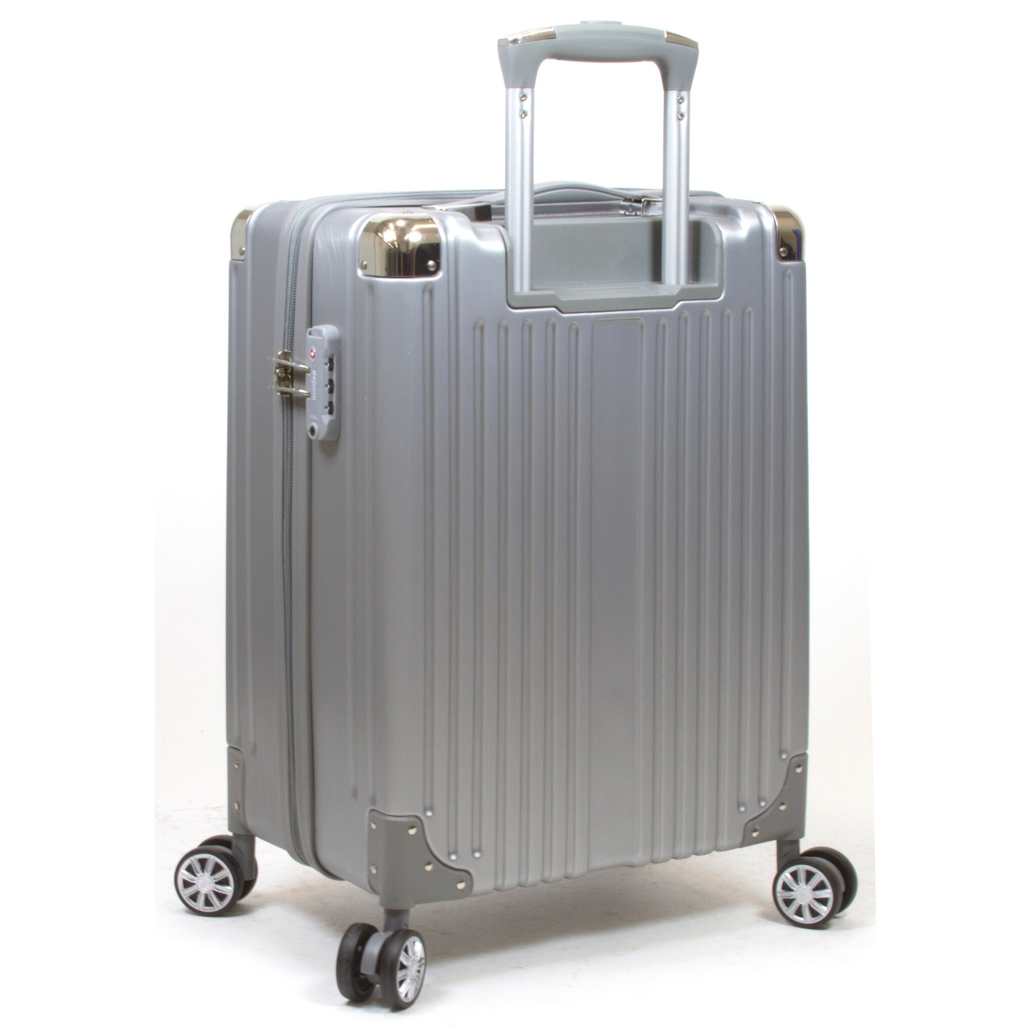 Dejuno Moda Scratch Resistant 3-Piece Hardside Spinner Luggage Set-Olive