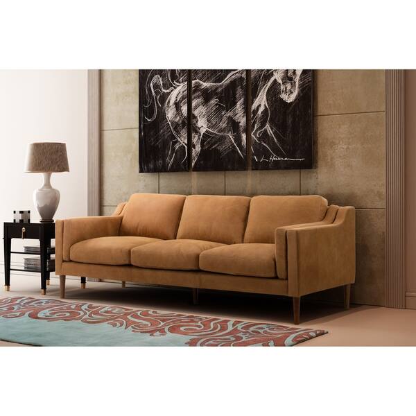 Shop Black Friday Deals On Poly And Bark Kyle Sofa In Saddle Tan Overstock 27568192