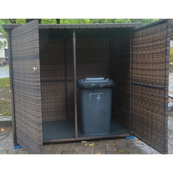 Shop Havenside Home Stillwater Patio Wicker Storage Bin Cabinet