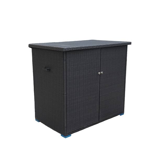 Shop Havenside Home Stillwater Patio Wicker Storage Bin Cabinet