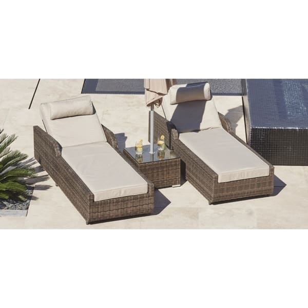 Shop Havenside Home Stillwater 3 Piece Outdoor Chaise Lounge Set