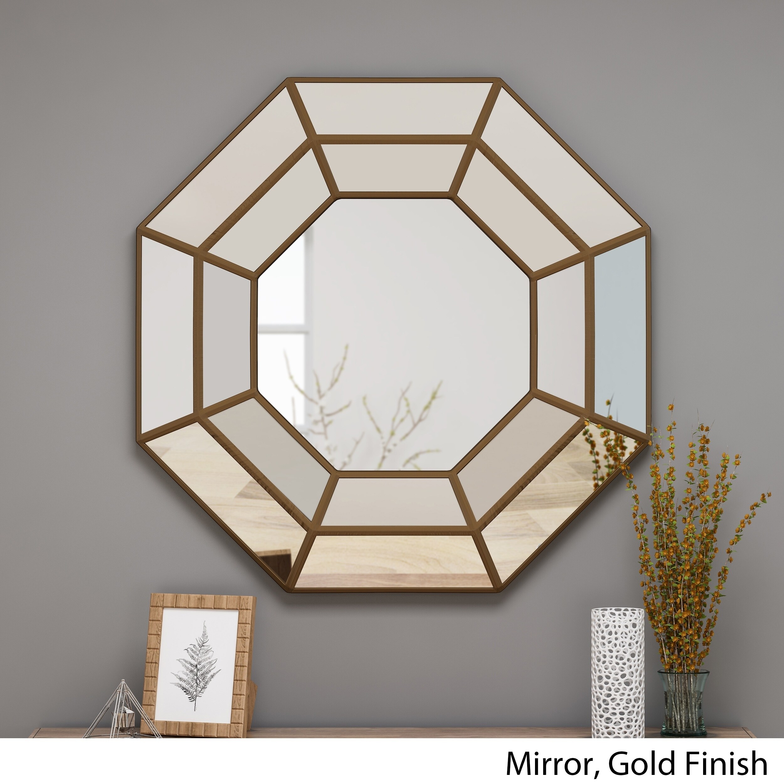 Shop Crider Modern Raised Octagon Mirror With Accents By