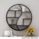 Buckthorn Industrial Circular Firwood Hanging Wall Shelf by Christopher Knight Home - 34.25" H x 34.25" W x 6.50" D - Thumbnail 6