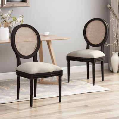 Govan Wooden Dining Chairs with Cushions (Set of 2) by Christopher Knight Home