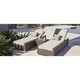 preview thumbnail 2 of 5, 3-piece Outdoor Sun Chaise Lounger Set Wicker Patio Chairs and Side Table by Moda Furnishings