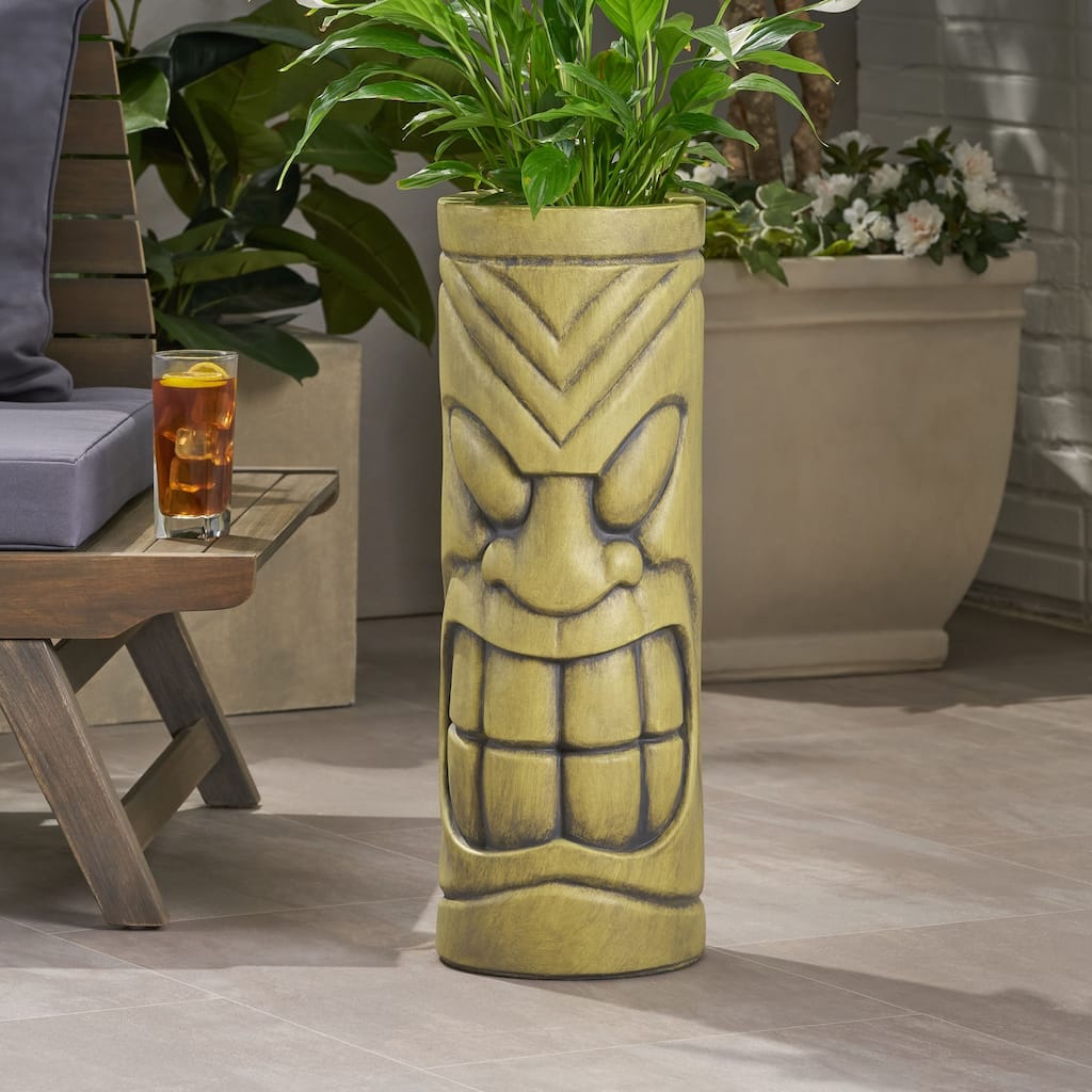 Saguard Outdoor Polynesian Urn by Christopher Knight Home