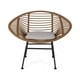 preview thumbnail 12 of 15, San Antonio Indoor Woven Faux Rattan Chairs with Cushions (Set of 2) by Christopher Knight Home
