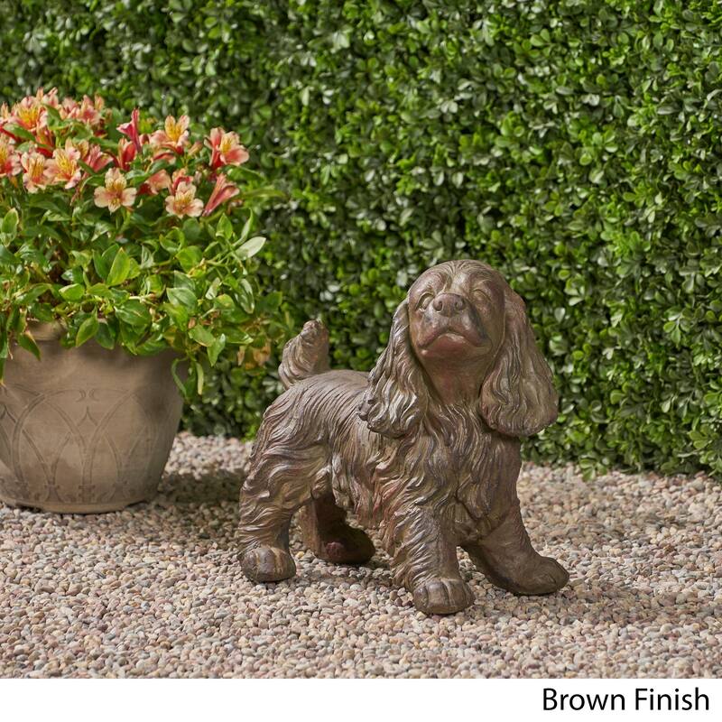 Josie Outdoor Cocker Spaniel Dog Garden Statue by Christopher Knight Home