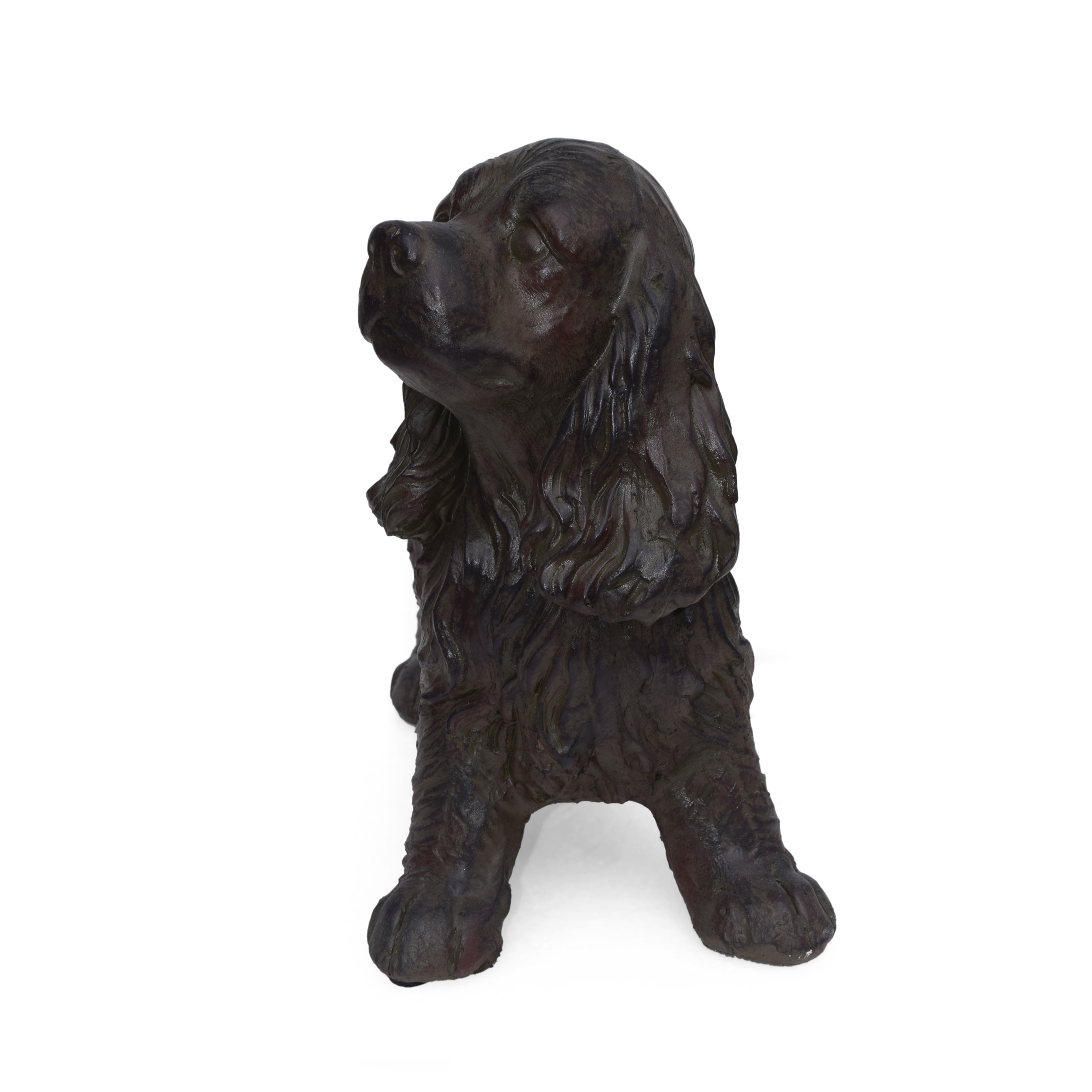Christopher Knight Home Josie Brown Stone Outdoor Cocker Spaniel Dog Garden Statue Overstock 27569199
