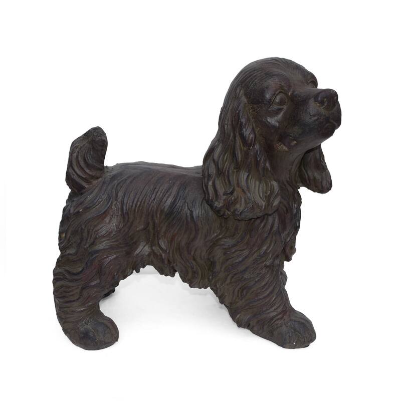 Josie Outdoor Cocker Spaniel Dog Garden Statue by Christopher Knight Home