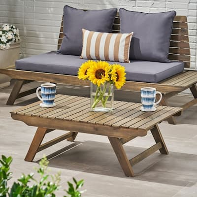 Sedona Outdoor Wooden Coffee Table by Christopher Knight Home