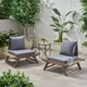 preview thumbnail 1 of 13, Sedona Outdoor Acacia Wood Chair (Set of 2) by Christopher Knight Home
