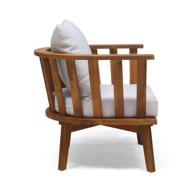 Sedona Acacia Wood Outdoor Club Chairs with Cushions (Set of 2) by Christopher Knight Home