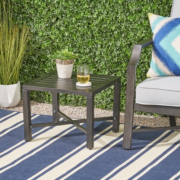 Shop Christopher Knight Home Hillgate Outdoor Aluminum Side Table