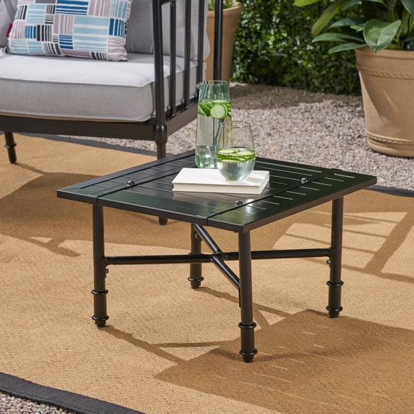 slide 2 of 13, Vienne Outdoor Aluminum Side Table by Christopher Knight Home