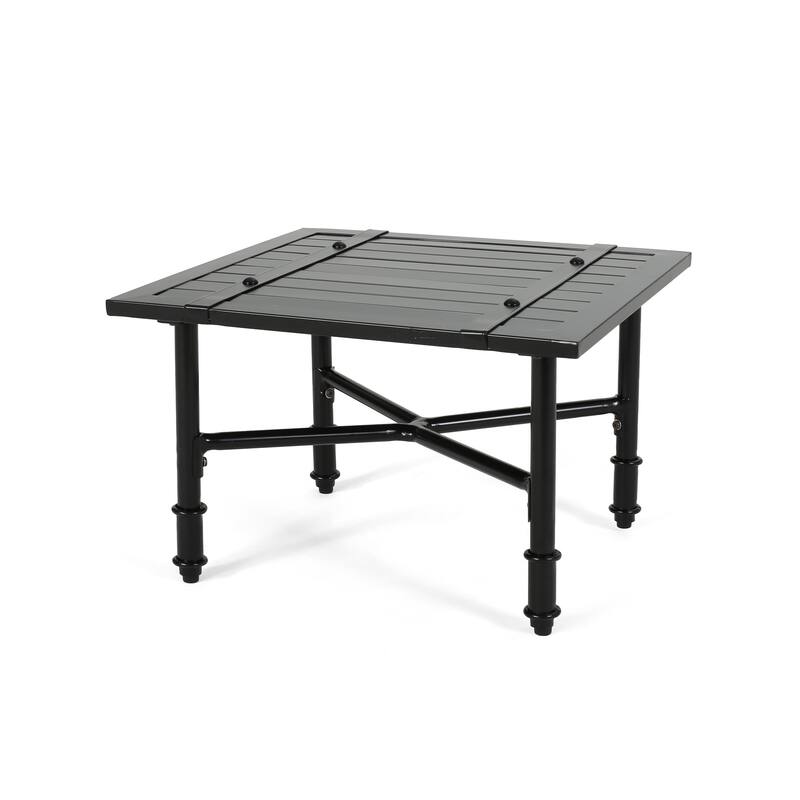 Vienne Outdoor Aluminum Side Table by Christopher Knight Home - Matte Black