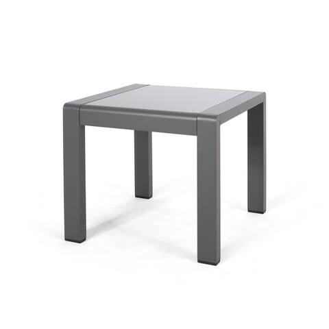 Cape Coral Outdoor Aluminum Side Table by Christopher Knight Home