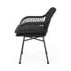 Orlando Outdoor Woven Faux Rattan Chairs with Cushions (Set of 2) by Christopher Knight Home - Thumbnail 4