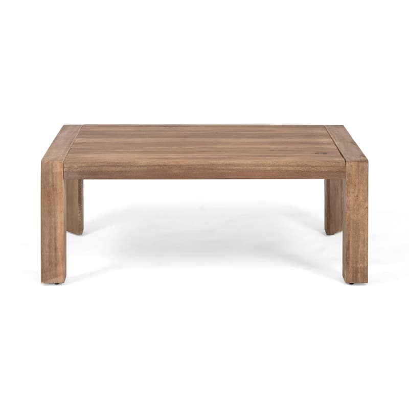 Genser Acacia Wood Outdoor 2-piece Chat Set with Cushions by Christopher Knight Home