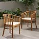 Option Cream, Teak Finish