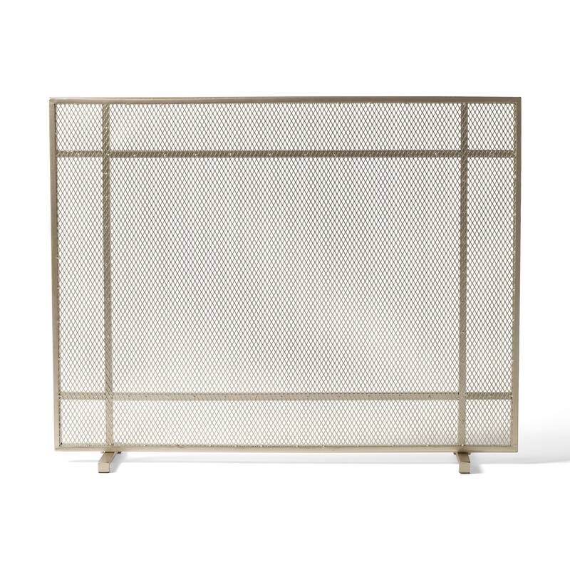 Cabarrus Modern Single Panel Fireplace screen by Christopher Knight Home - N/A