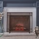 preview thumbnail 5 of 16, Cabarrus Modern Single Panel Fireplace screen by Christopher Knight Home
