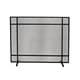 preview thumbnail 6 of 16, Cabarrus Modern Single Panel Fireplace screen by Christopher Knight Home Black Brushed Gold Finish