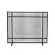 preview thumbnail 11 of 16, Cabarrus Modern Single Panel Fireplace screen by Christopher Knight Home Black Brushed Silver Finish