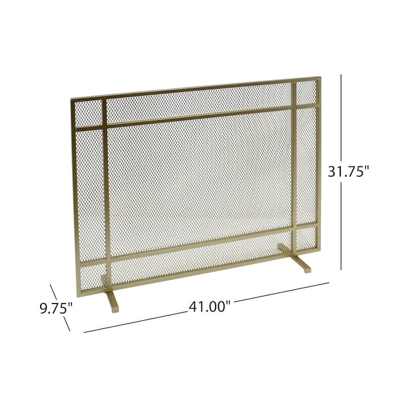 Cabarrus Modern Single Panel Fireplace screen by Christopher Knight Home - N/A