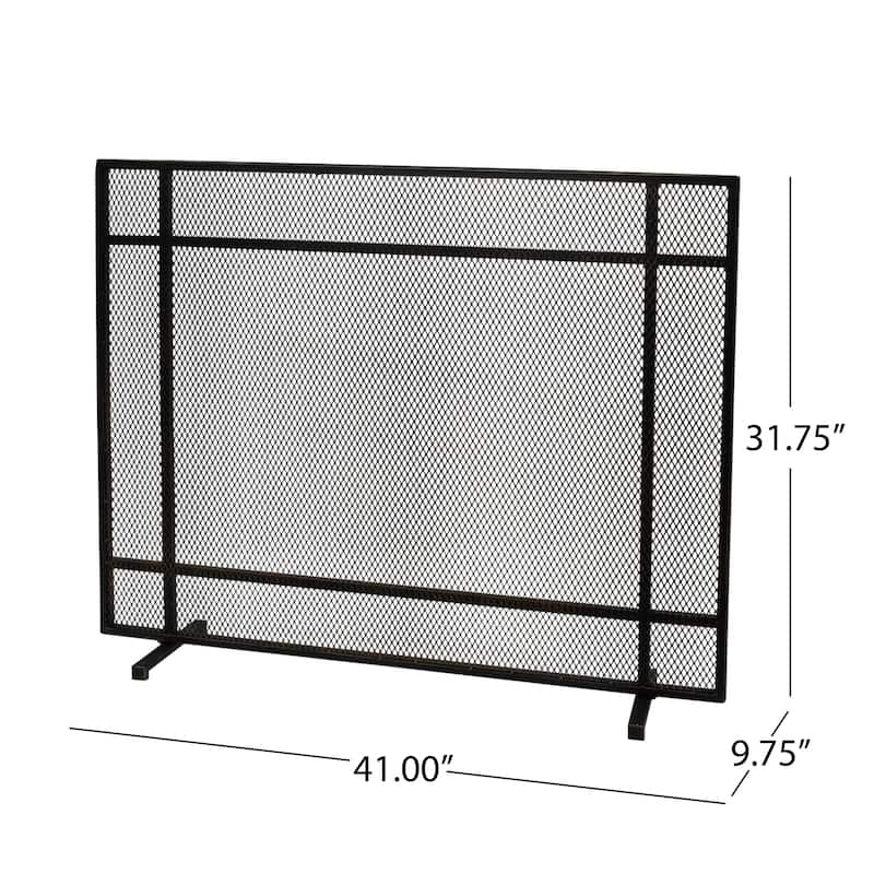 Cabarrus Modern Single Panel Fireplace screen by Christopher Knight Home - N/A