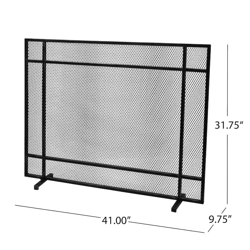 Cabarrus Modern Single Panel Fireplace screen by Christopher Knight Home - N/A