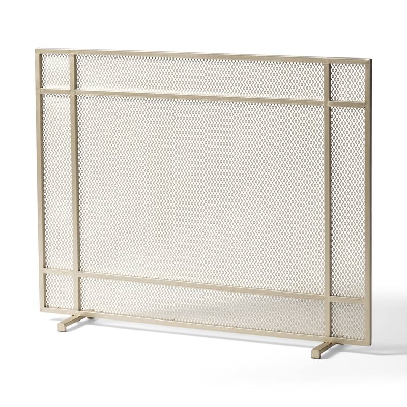 Cabarrus Modern Single Panel Fireplace screen by Christopher Knight Home - N/A