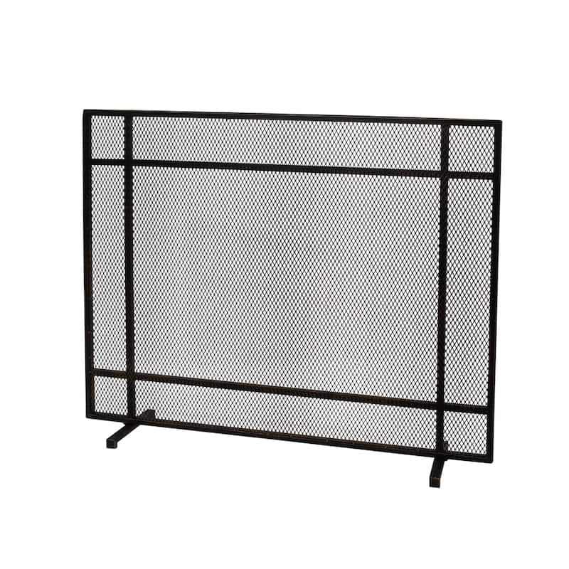 Cabarrus Modern Single Panel Fireplace screen by Christopher Knight Home - N/A