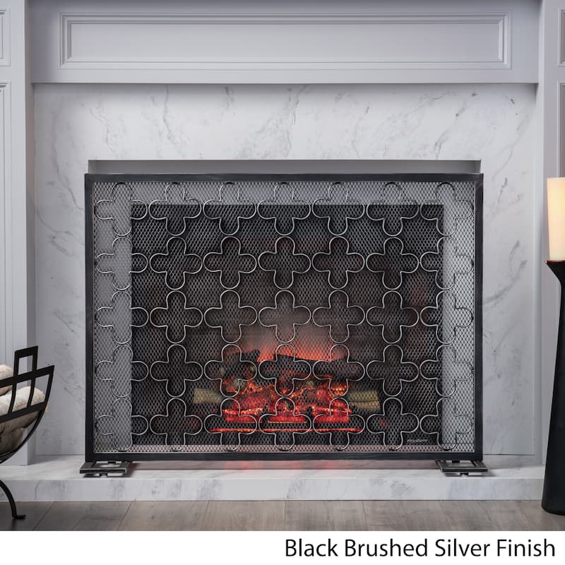 Alleghany Modern Single Panel Fireplace screen by Christopher Knight Home - N/A
