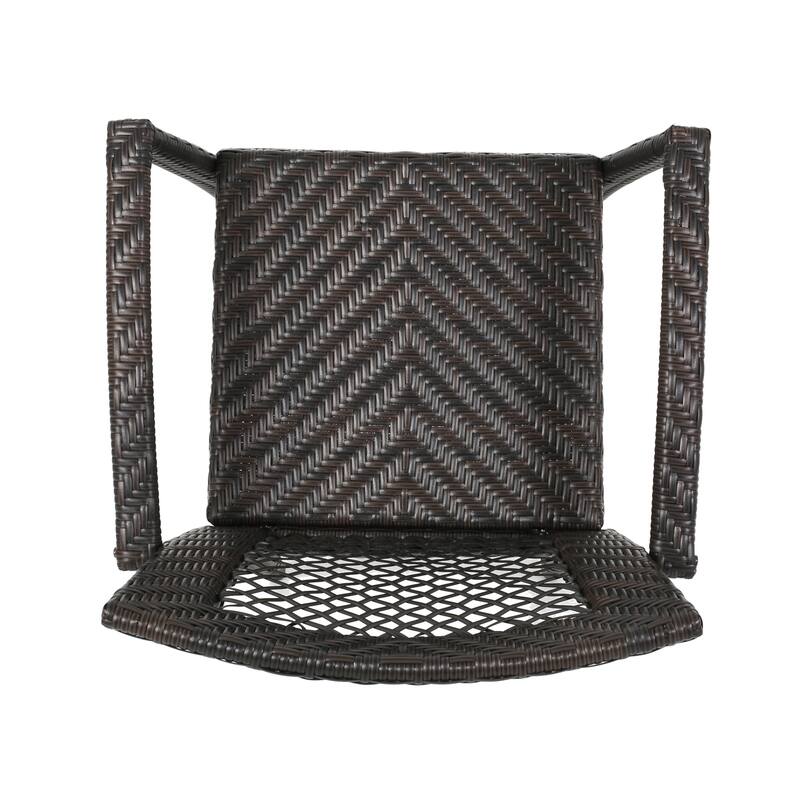 Farley Outdoor 46-inch Wicker Barstools (Set of 4) by Christopher Knight Home