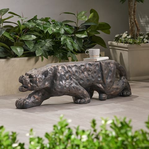 Christopher Knight Home Glory Leopard-shaped Outdoor Concrete Bench