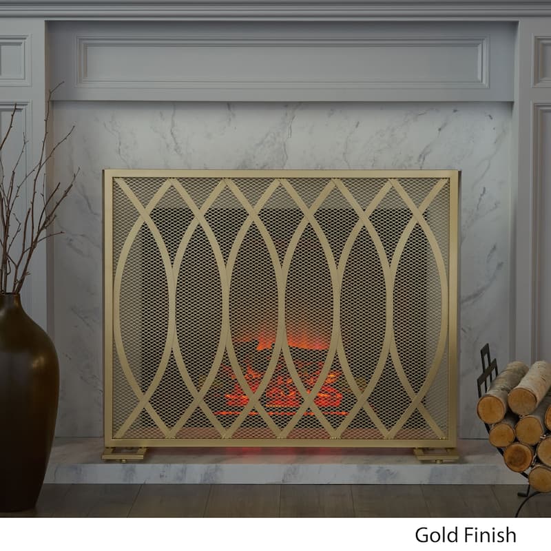 Buncombe Modern Single Panel Fireplace screen by Christopher Knight Home - 30.75" H x 41.00" W x 8.00" D