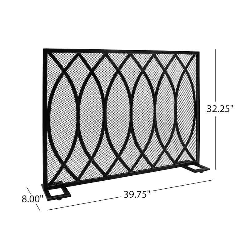 Buncombe Modern Single Panel Fireplace screen by Christopher Knight Home - 30.75" H x 41.00" W x 8.00" D